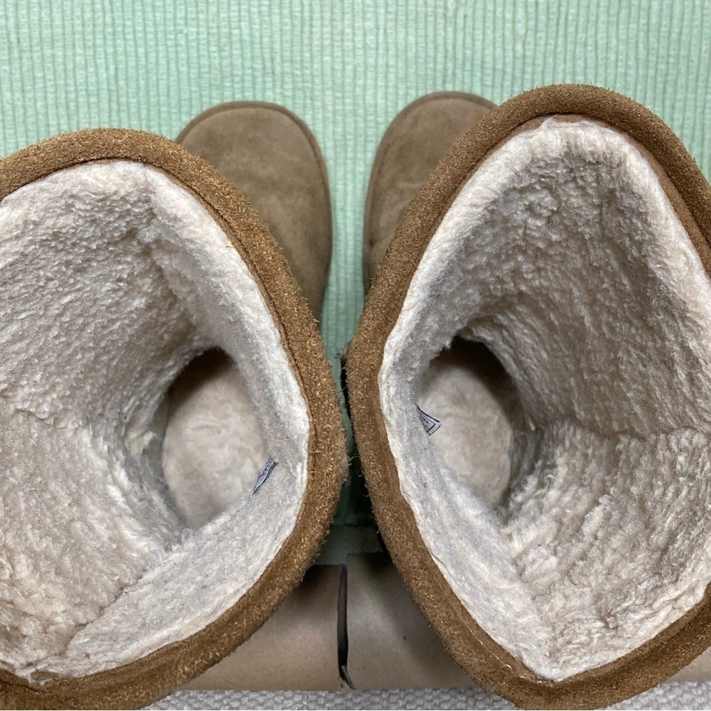 BEARPAW Womens Tan Eva Tall Suede/Wool/Sheepskin Warm Winter Boots SZ US 7 - Picture 5 of 12